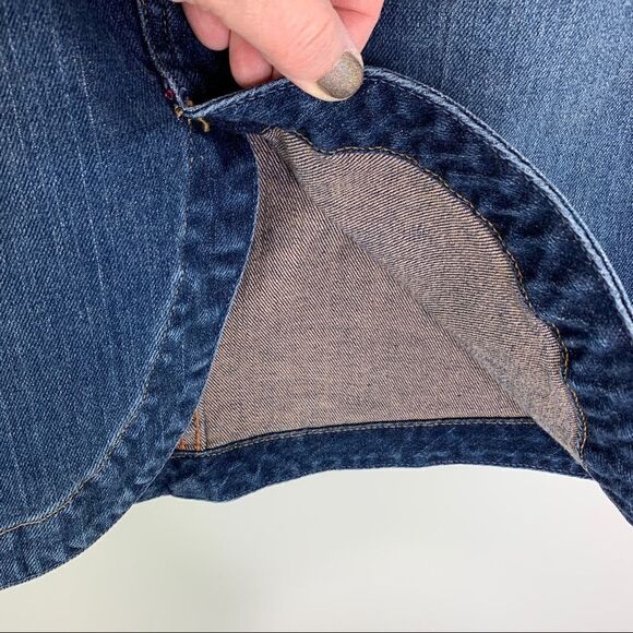 Tommy Hilfiger Junior‎ Distressed Jean Skirt w/Star Embroidery Sz 3 - Picture 3 of 13